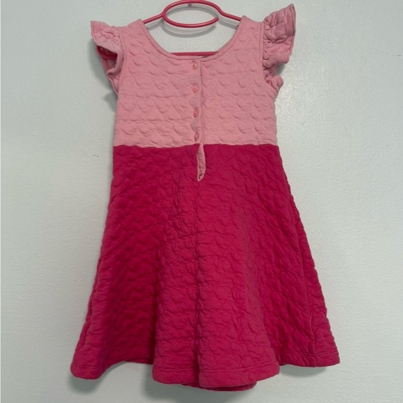 Janie And Jack Quilted Hearts Pink Dress Size 6 - Picture 5 of 6